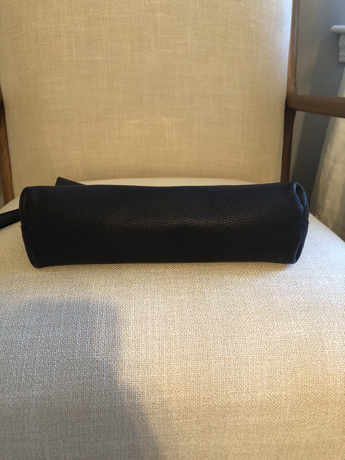 Salvatore Ferragamo Gancini Leather Buckle Clutch Gray Bag