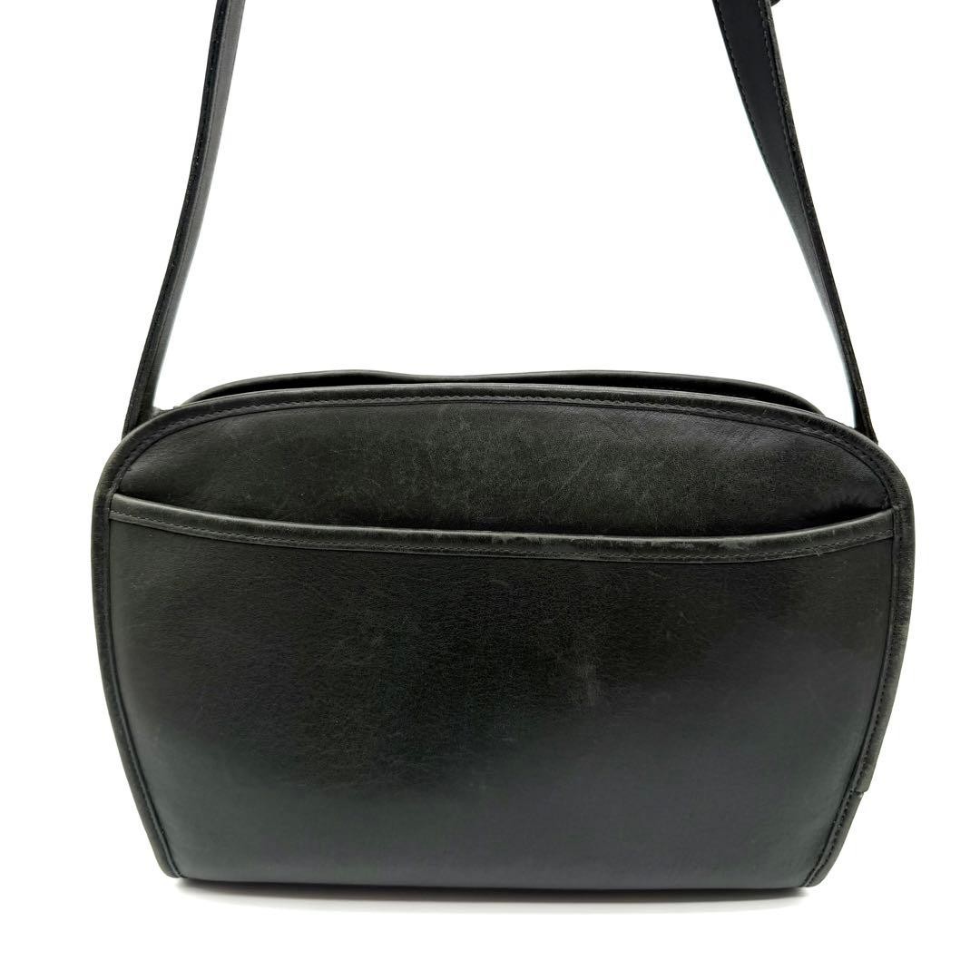 COACH Dark Green Leather Shoulder Bag 21cm x 29cm x 9cm, Slight Signs of Wear