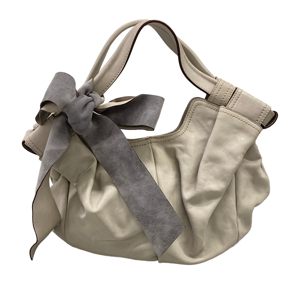 ANDREA MABIANI Light gray Leather Tote Bag