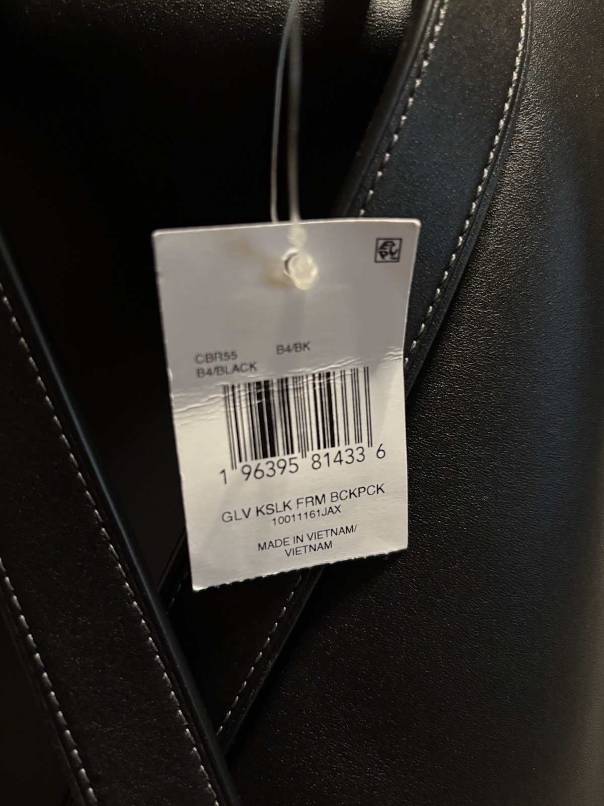 Coach Oversized Black Leather Backpack with Gold Kisslock