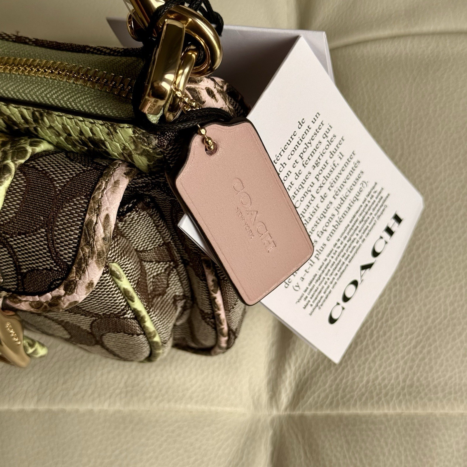 NWT COACH Ashton Shoulder & Crossbody Bag Signature Jacquard IM/Oak Multi CDW50