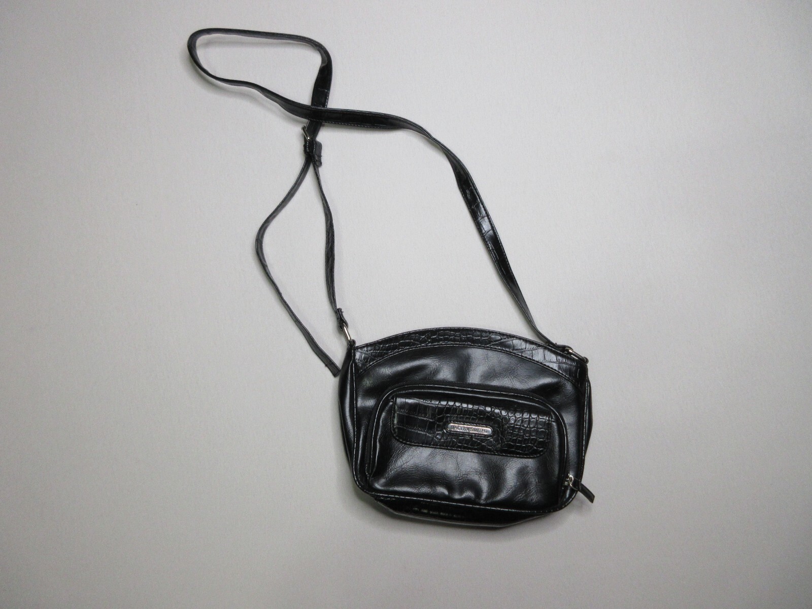 Jaclyn Smith Black Leather Crossbody Shoulder Bag Purse Women’s One Size