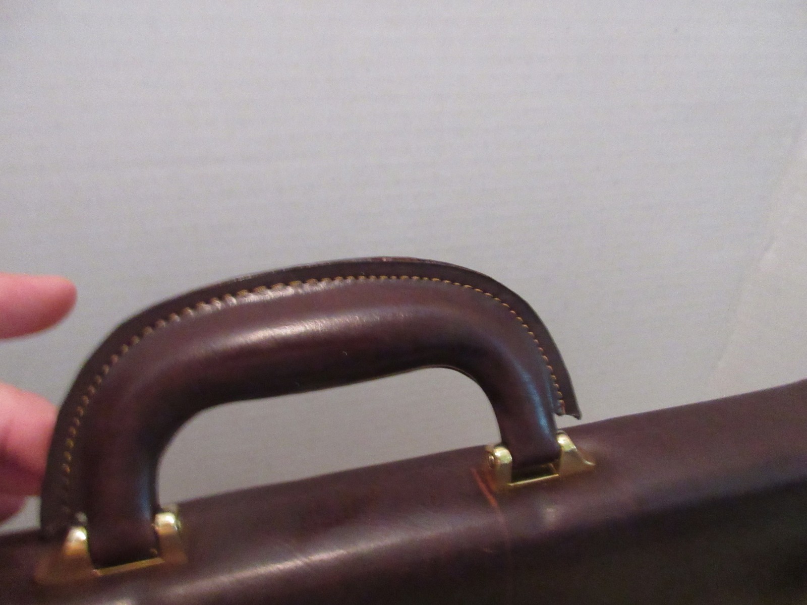 Victor Hugo Leather Document Case /Business Bag/ Snap Close w/Lock