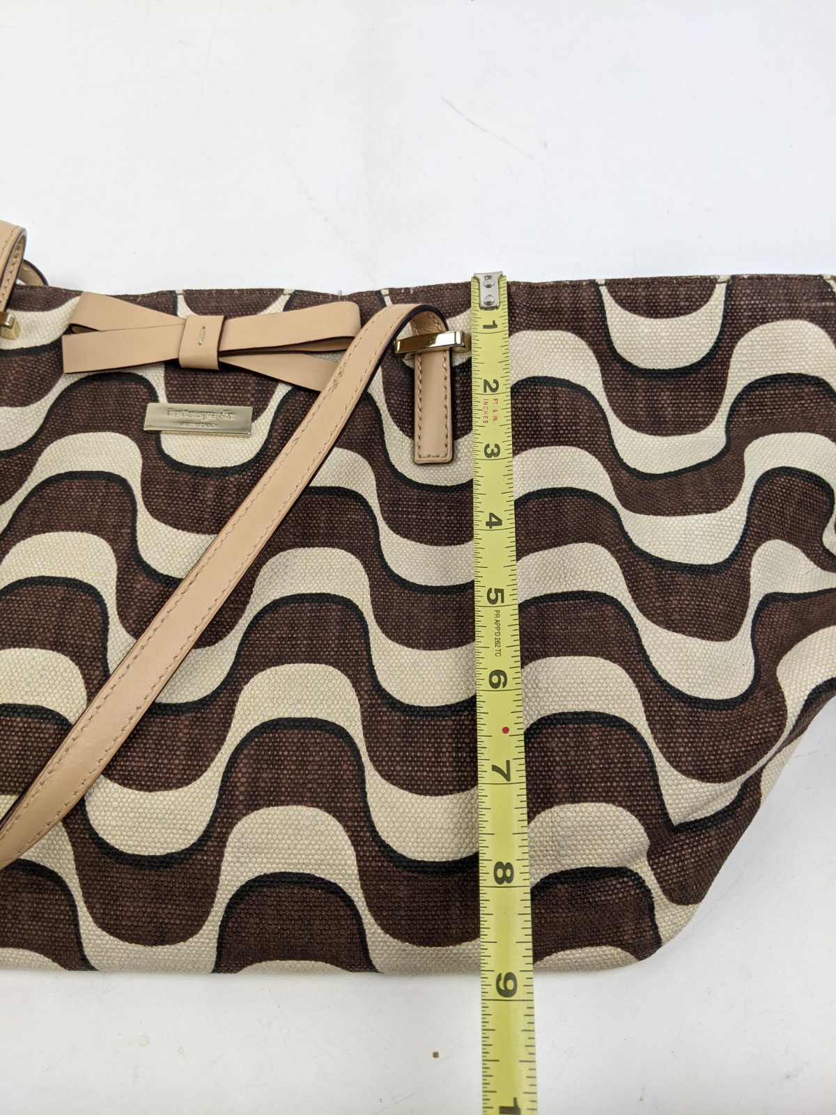 Kate Spade South Poplar Street Francis Tote, Brown Painterly Wave RARE