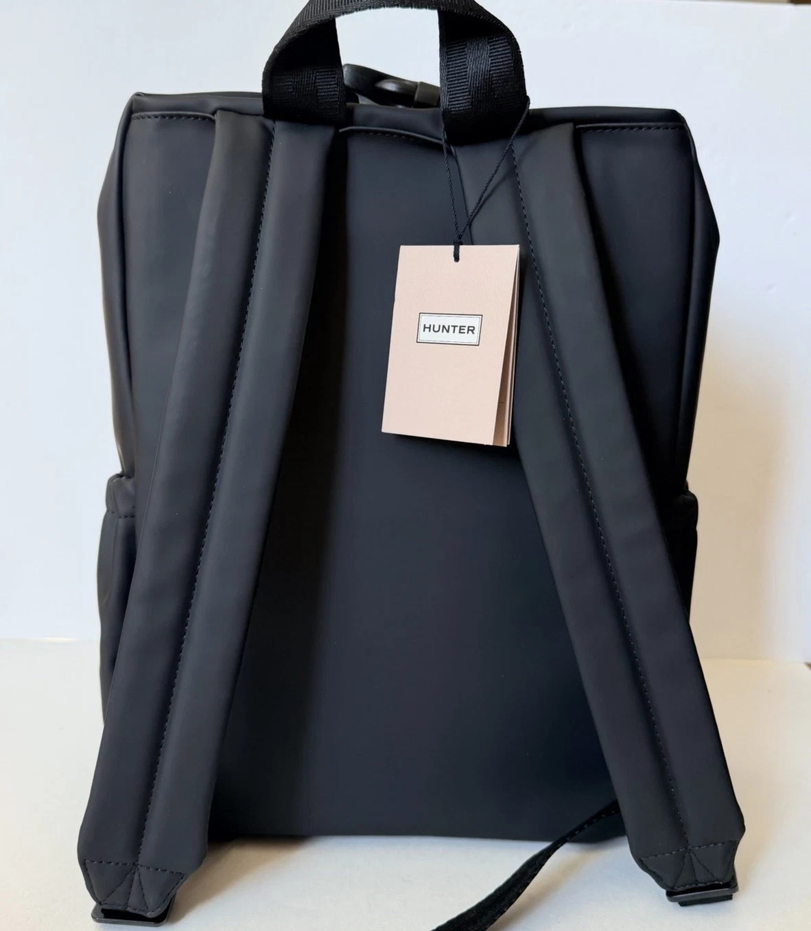 Hunter Top Clip Black Backpack- Water Resistant Material Buckle Top Closure- NWT
