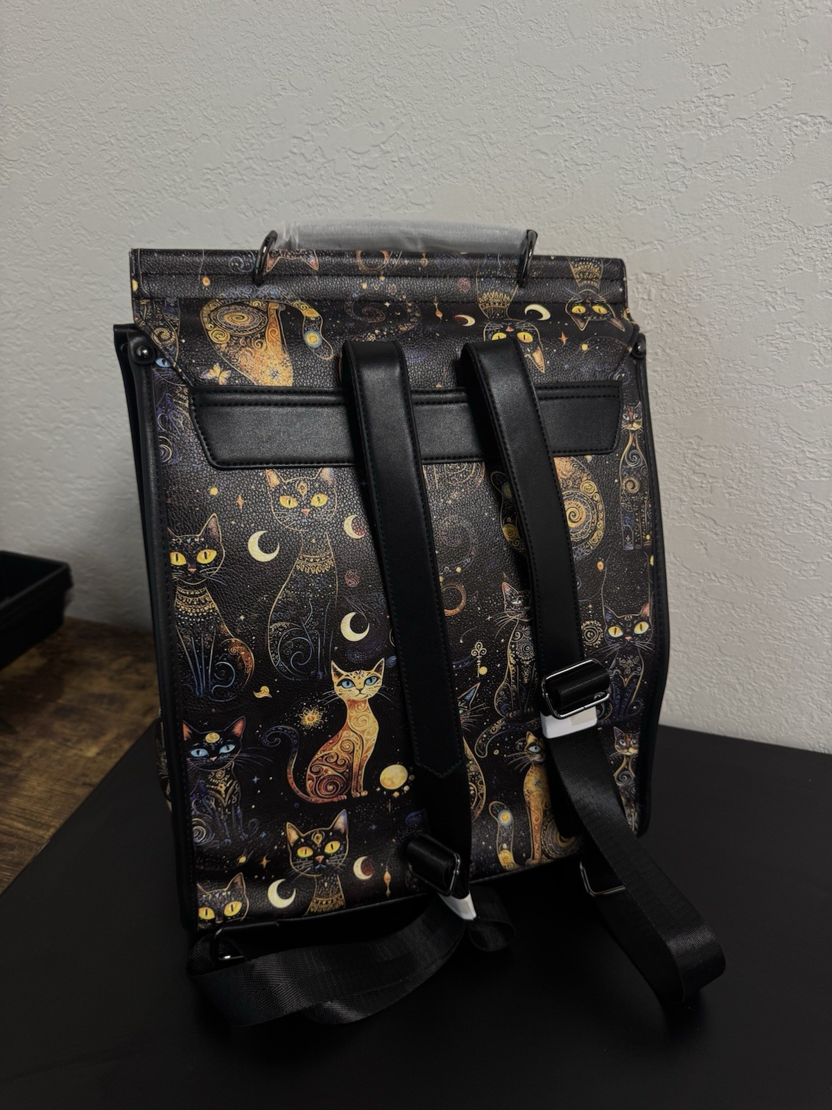 Skullette Leather Backpack in “Lunacat”. Brand New Lunar/ Cat Whimsical Design