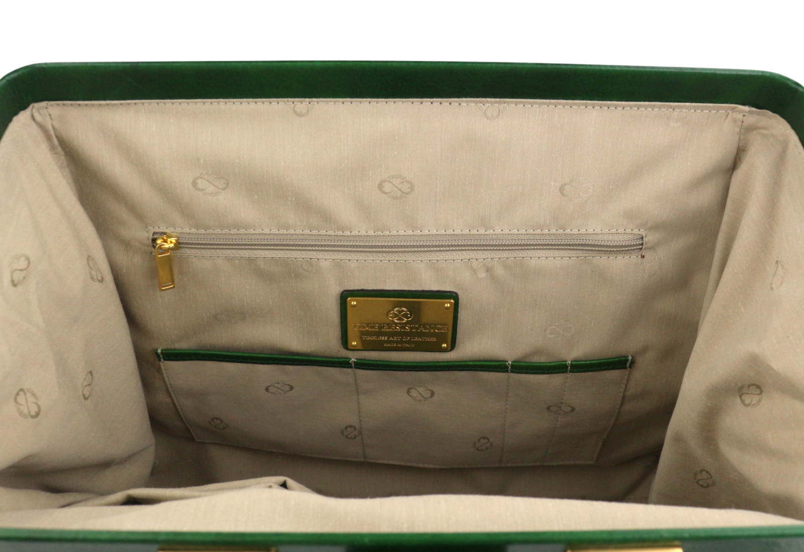Time Resistance Mrs Dalloway Ladies Doctor Bag Green Vachetta Leather