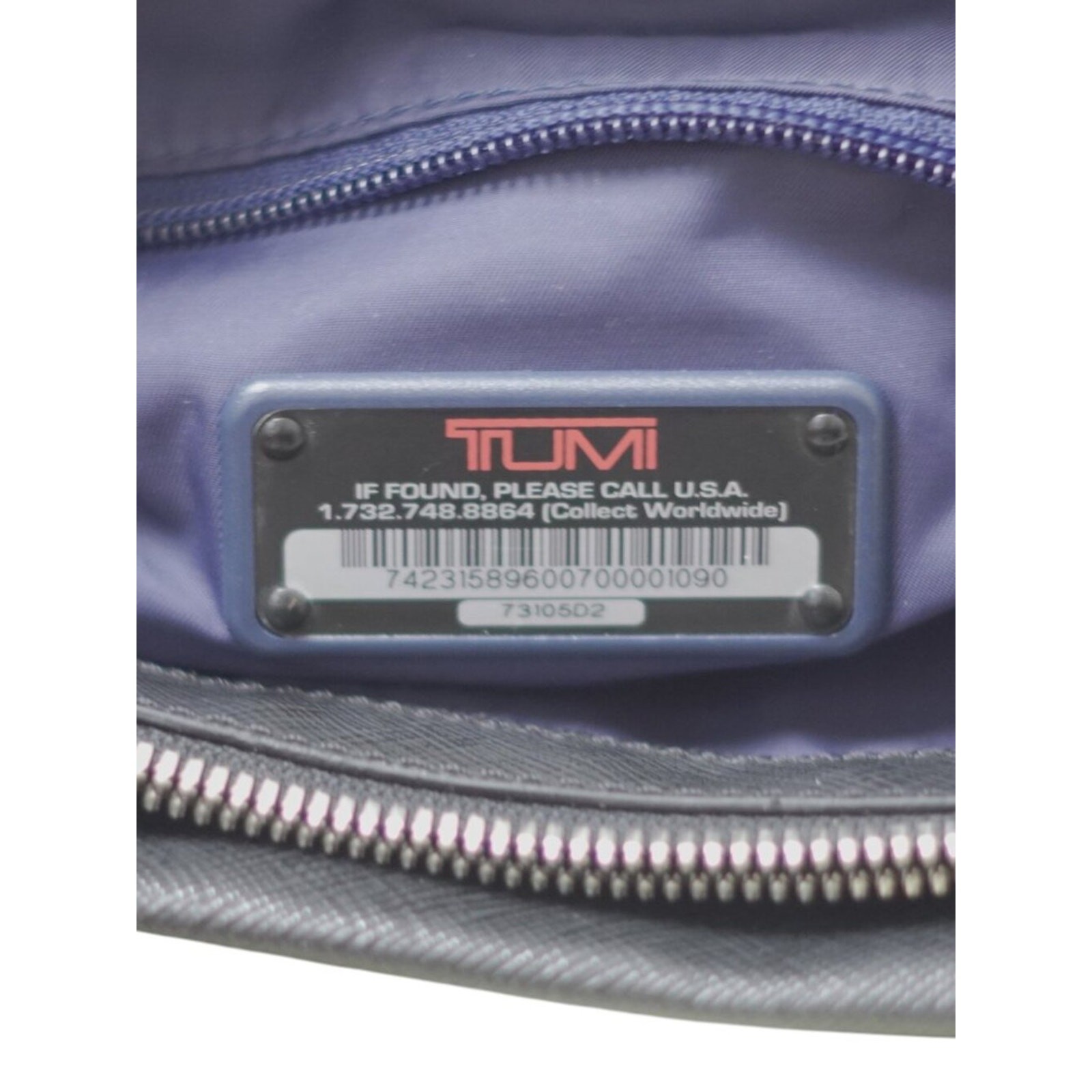 TUMI Villa Turin Commute Tote 73105D2 Black Canvas Leather Trim Lock Key