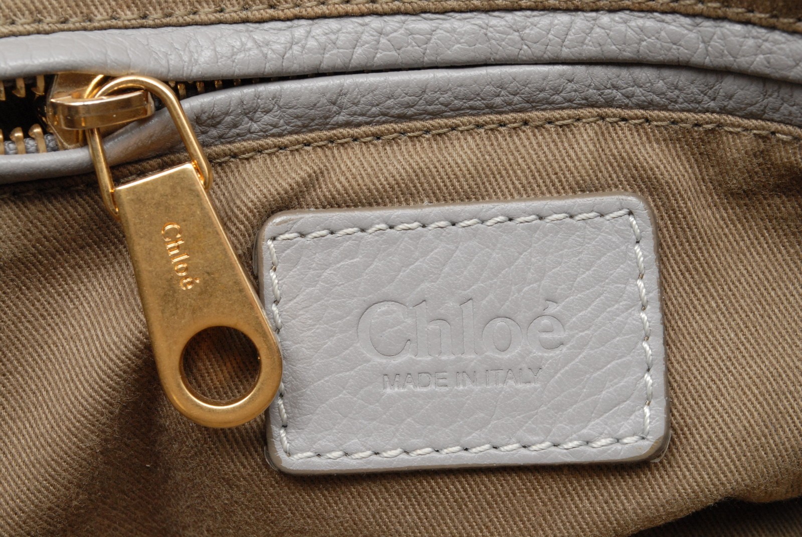 Chloe Marcie Shoulder Hand Bag Leather Gray