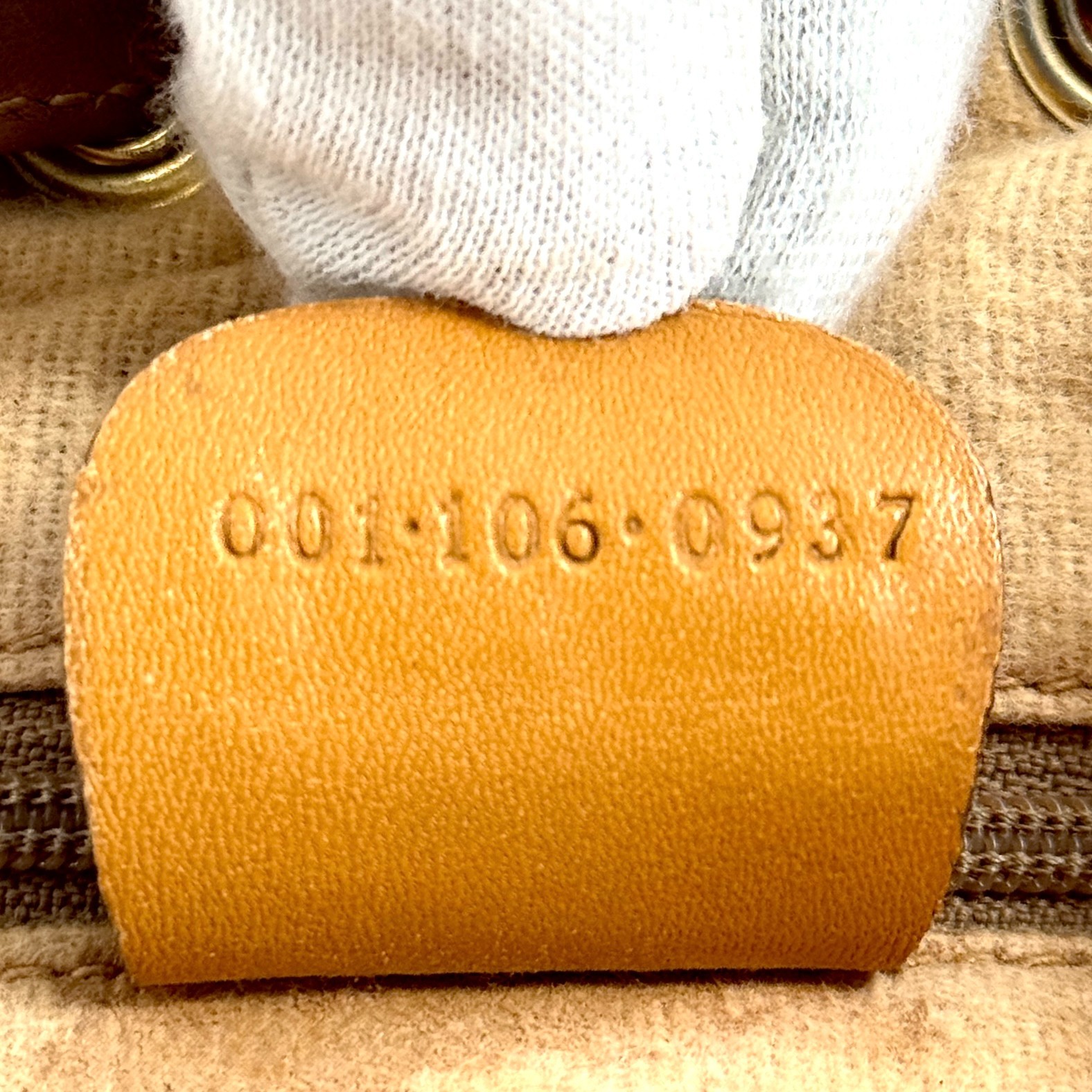 Gucci Micro Gg Drawstring Bag Beige Brown Pvc Leather Auth From Japan