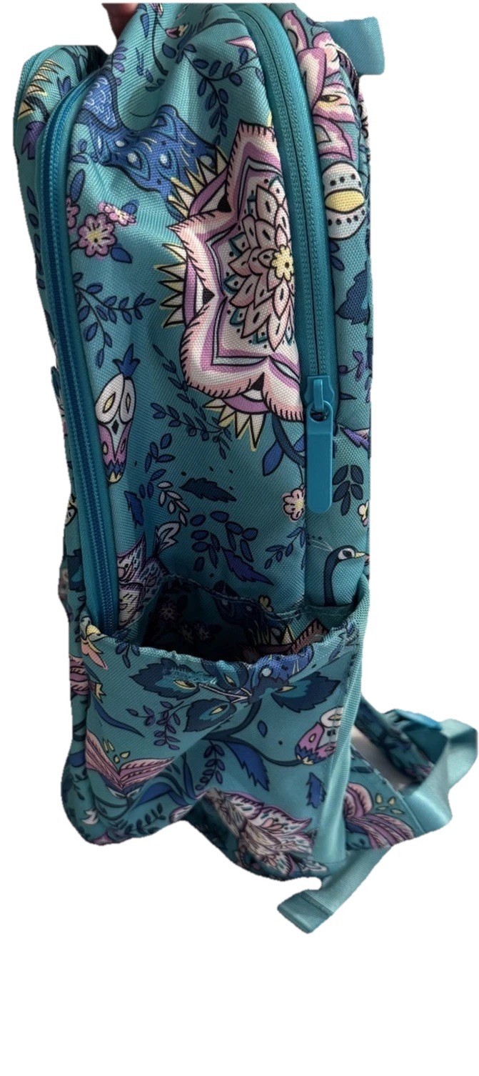 Vera Bradley Large Backpack Peacock Garden Lighten up Colorful See Description