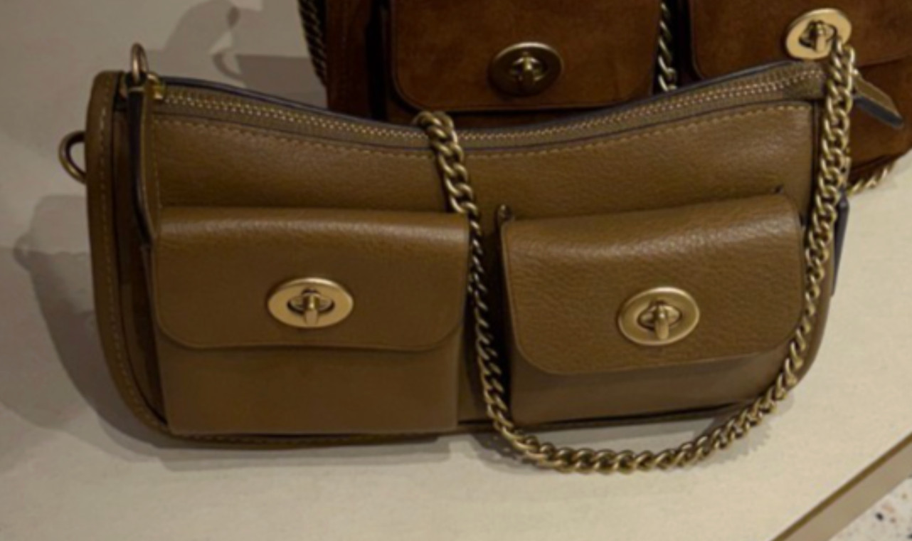 COACH Twin Turnlock Waverly Bag Brass/Olive_Expedited