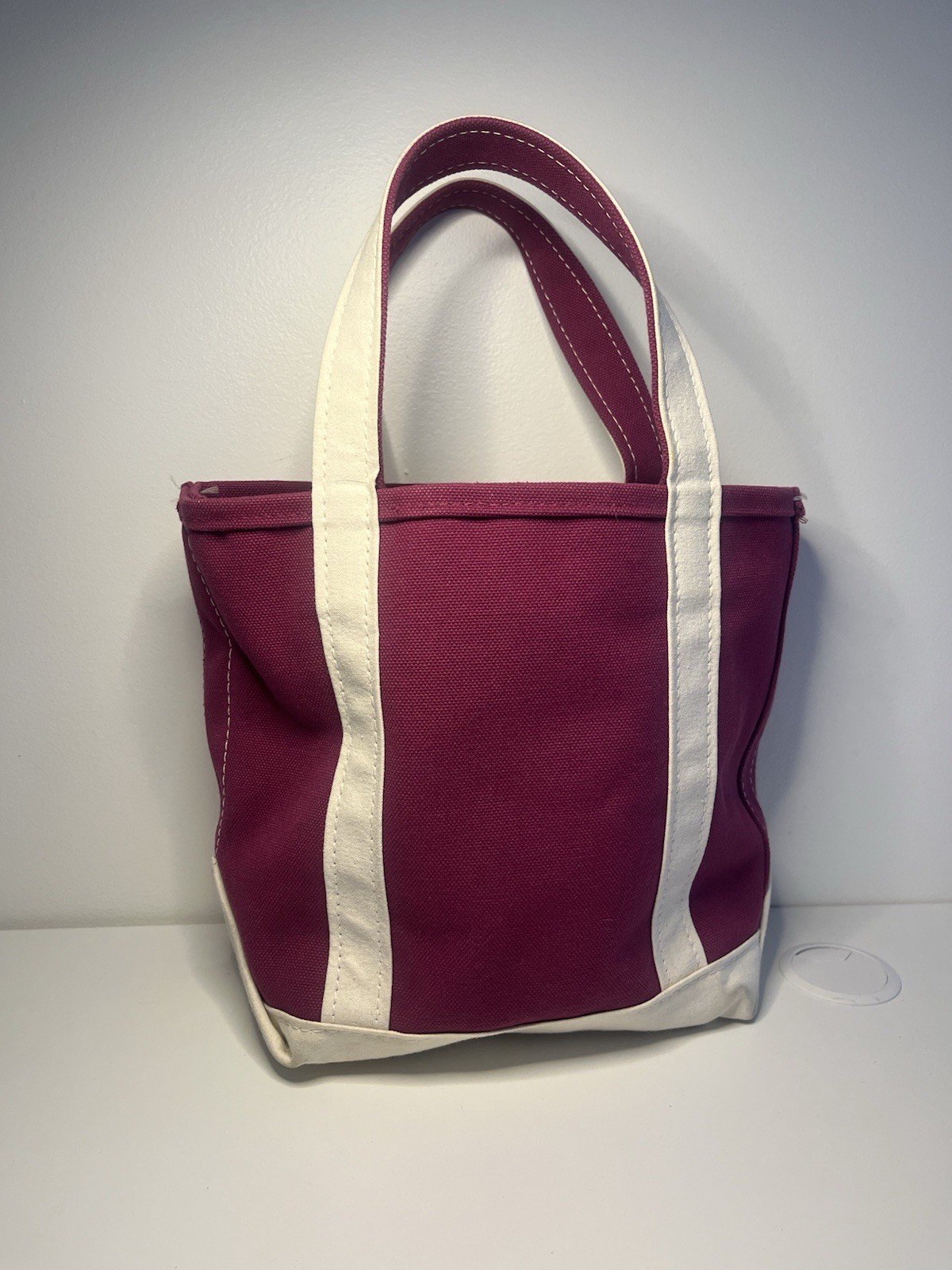 Vintage L.L. Bean Boat & Tote Two Tone Purple Wine RARE Made in USA EUC 90s VTG