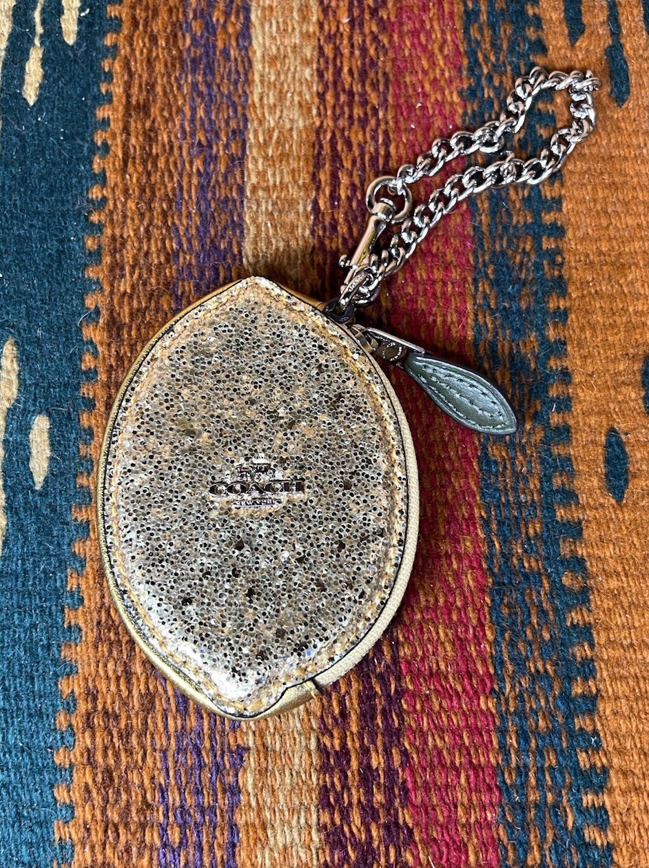 Coach Lemon Shaped Coin Purse Glitter
