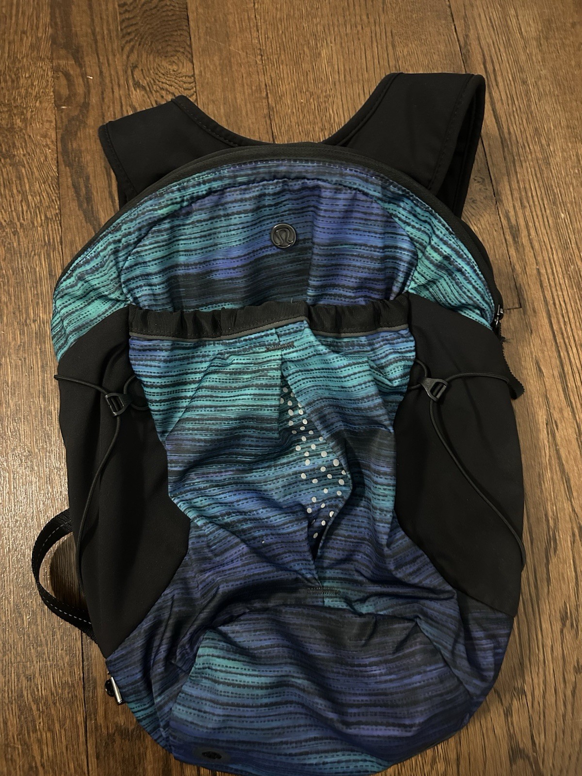 Lululemon Blue Black Backpack Gym Yoga Travel Laptop Bag