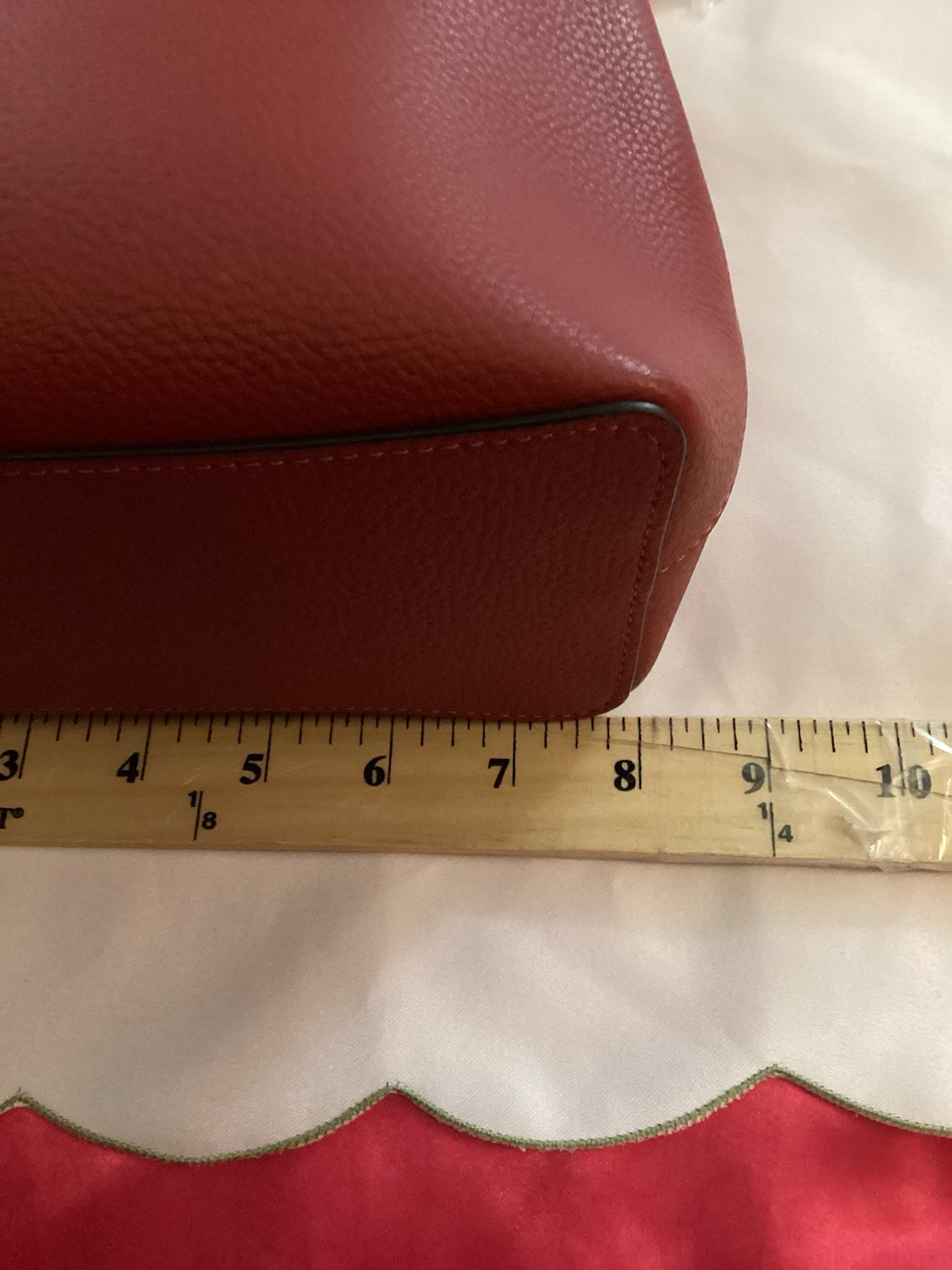 Coach Small Town Bucket Bag, Red Oxblood Leather, #1011, Preowned