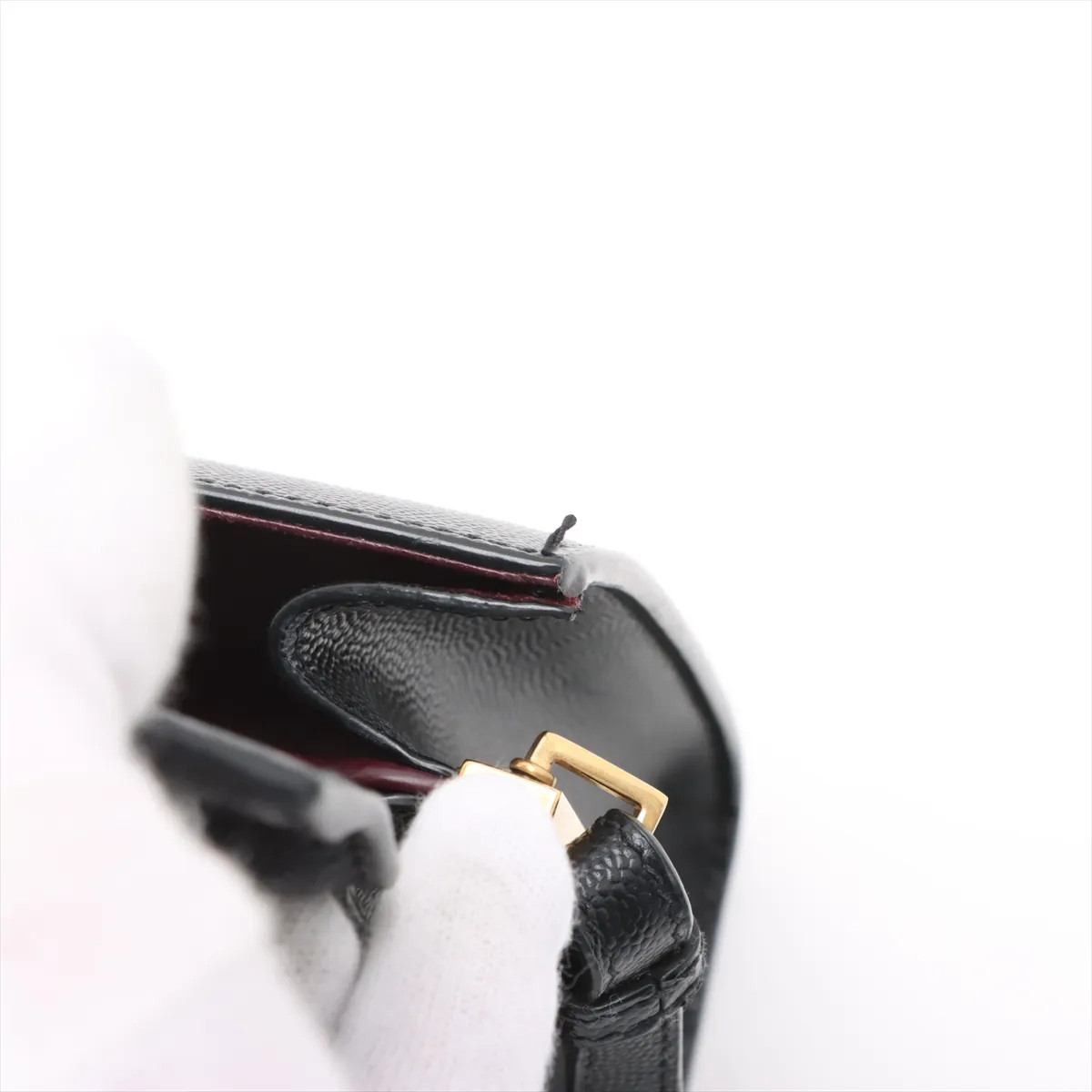 Saint Laurent Paris Cassandra Mini Leather 2 Way Handbag Black 602716