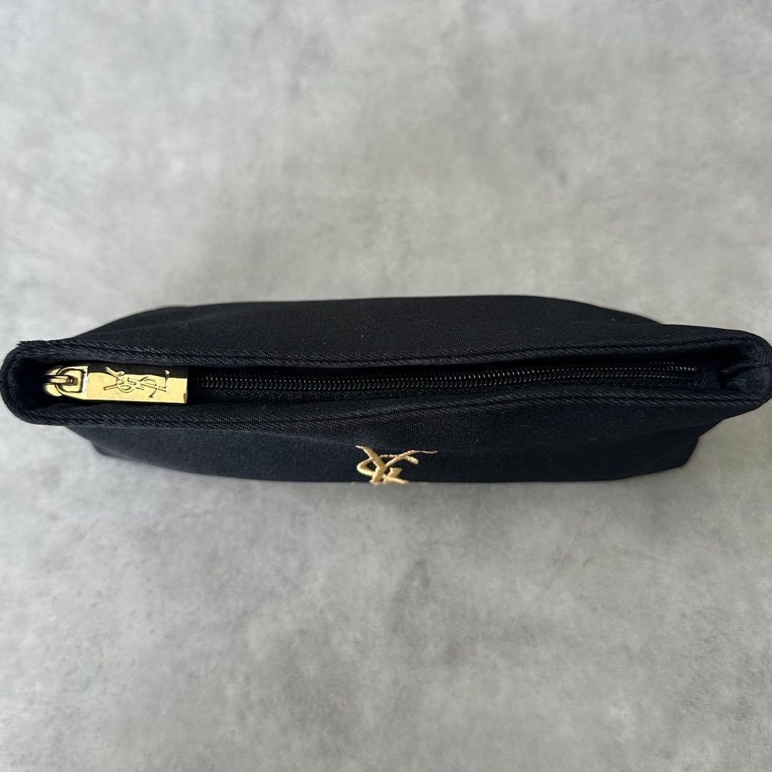 Yves Saint Laurent Cassandra Ysl Gold Embroidery Logo Pouch Limited Edition Wome