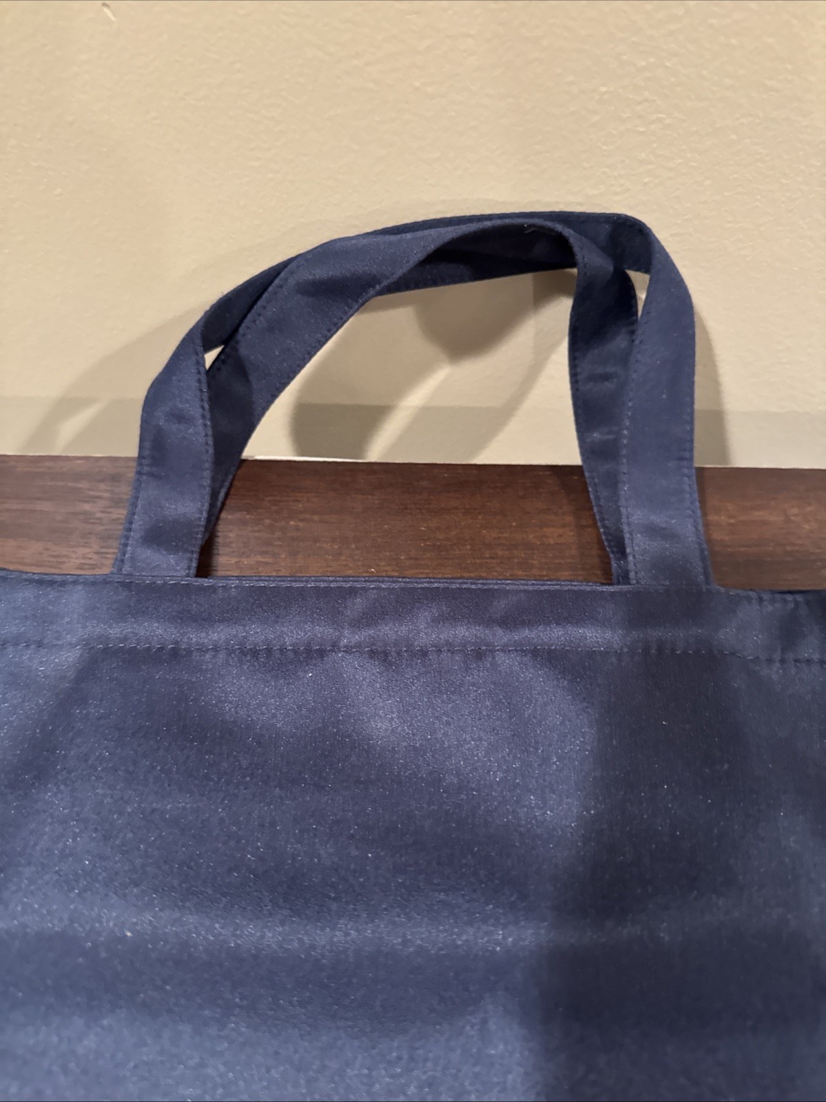 HARRODS Knightsbridge Super Logo Shopper Bag 1990’s Navy Blue 15” x 16.5” VTG