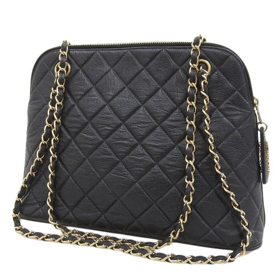 CHANEL Bag: Chain Shoulder Bag 3番台 Black W29H21.5D10.5cm w/ card;