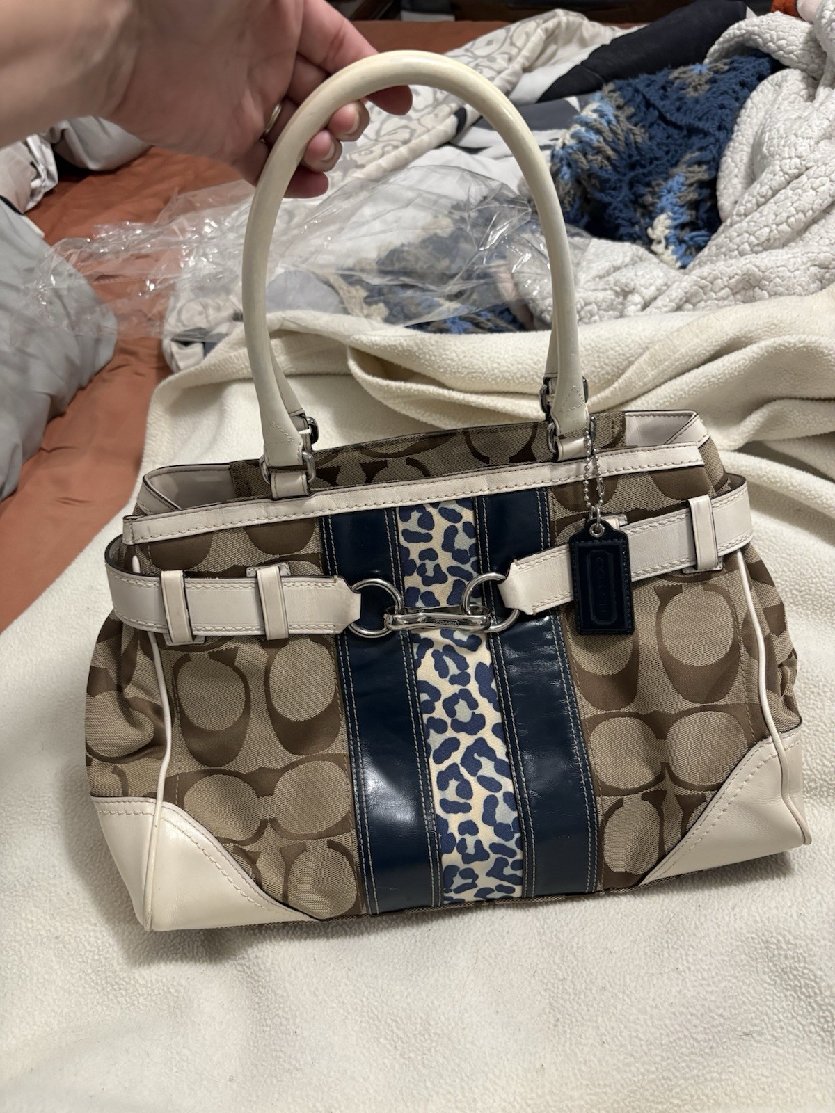 Coach Women’s Large vintage Coach Hamptons Signature carryall satchel