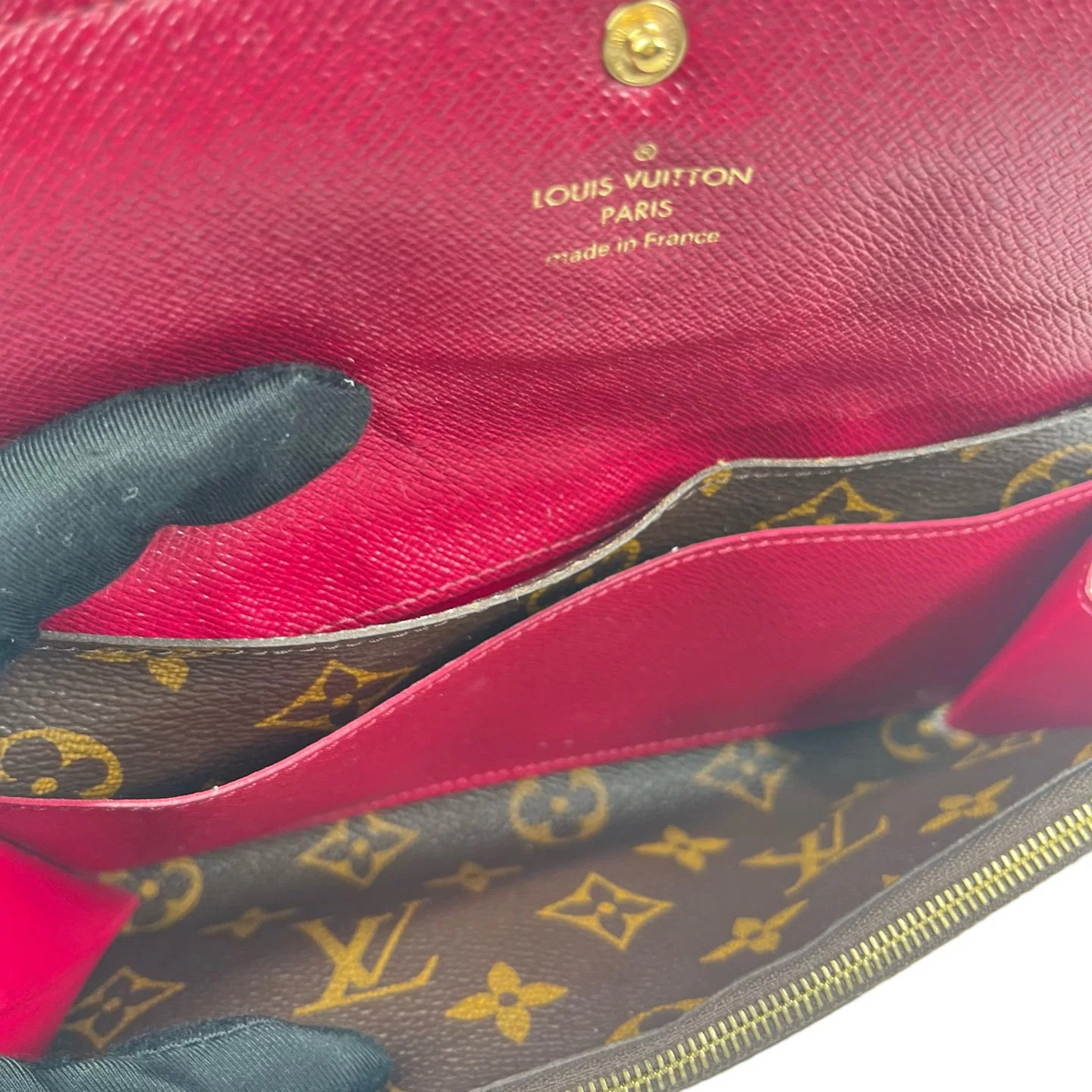 Louis Vuitton Emilie Wallet Brown Red Monogram (dh071726d3r)