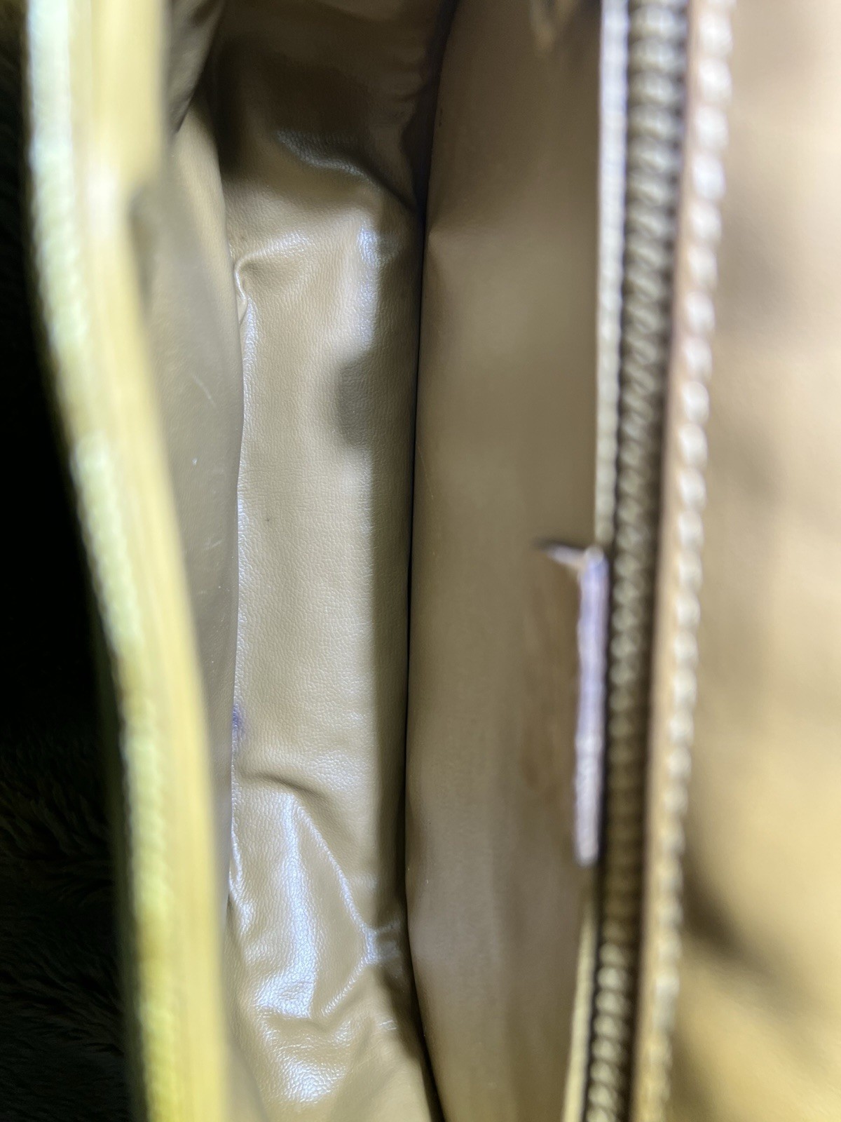 VTG Celine Italy Triomphe Macadam Crossbody Bag Tan Leather Beautiful Patina