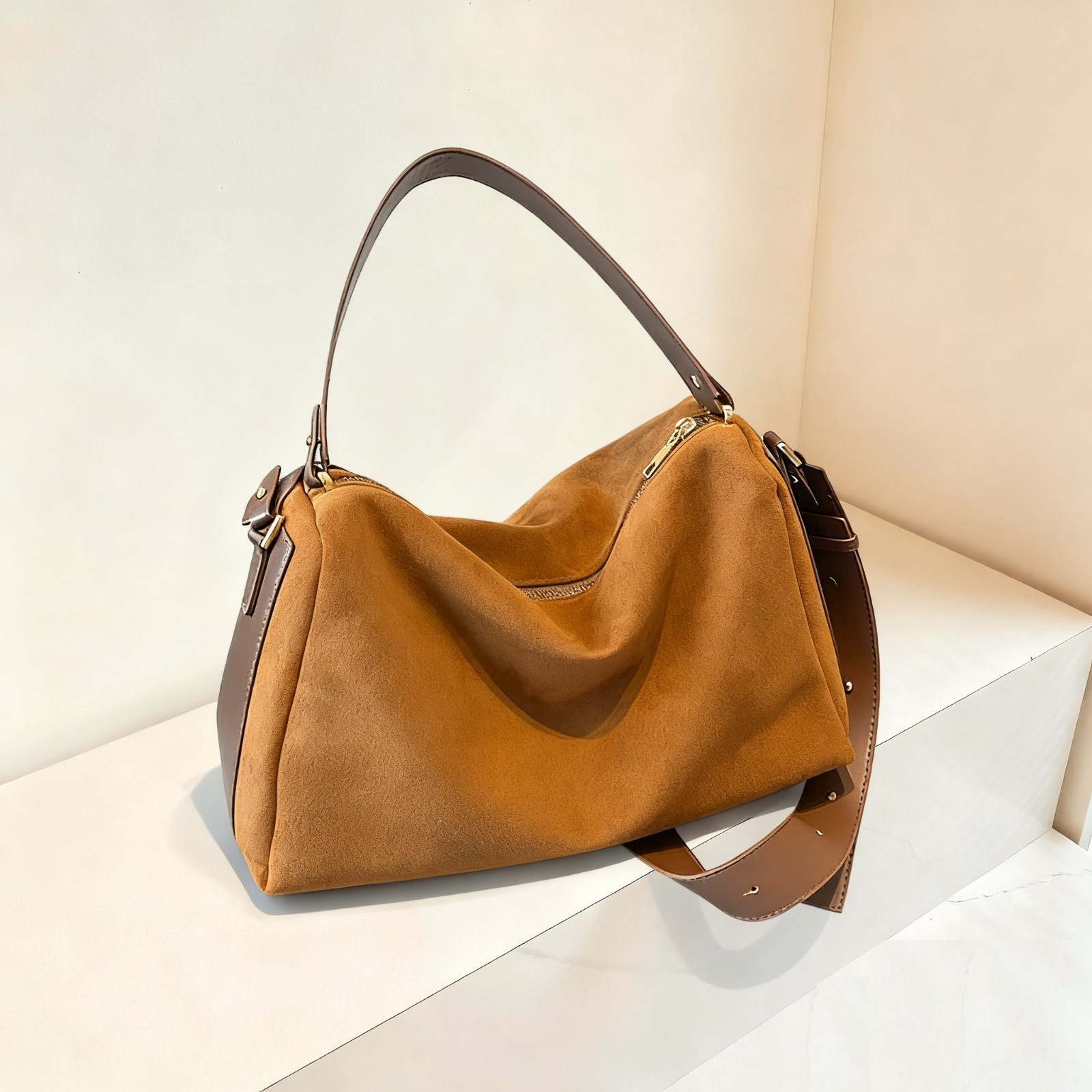 Retro Shoulder Bag Handbag, Women’s Large Capacity Crossbody Tote Purse