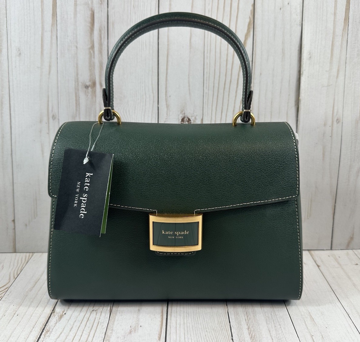 NWT Kate Spade Katy Medium Top Handle Bag – Color: Rock Garde. Model: K8863