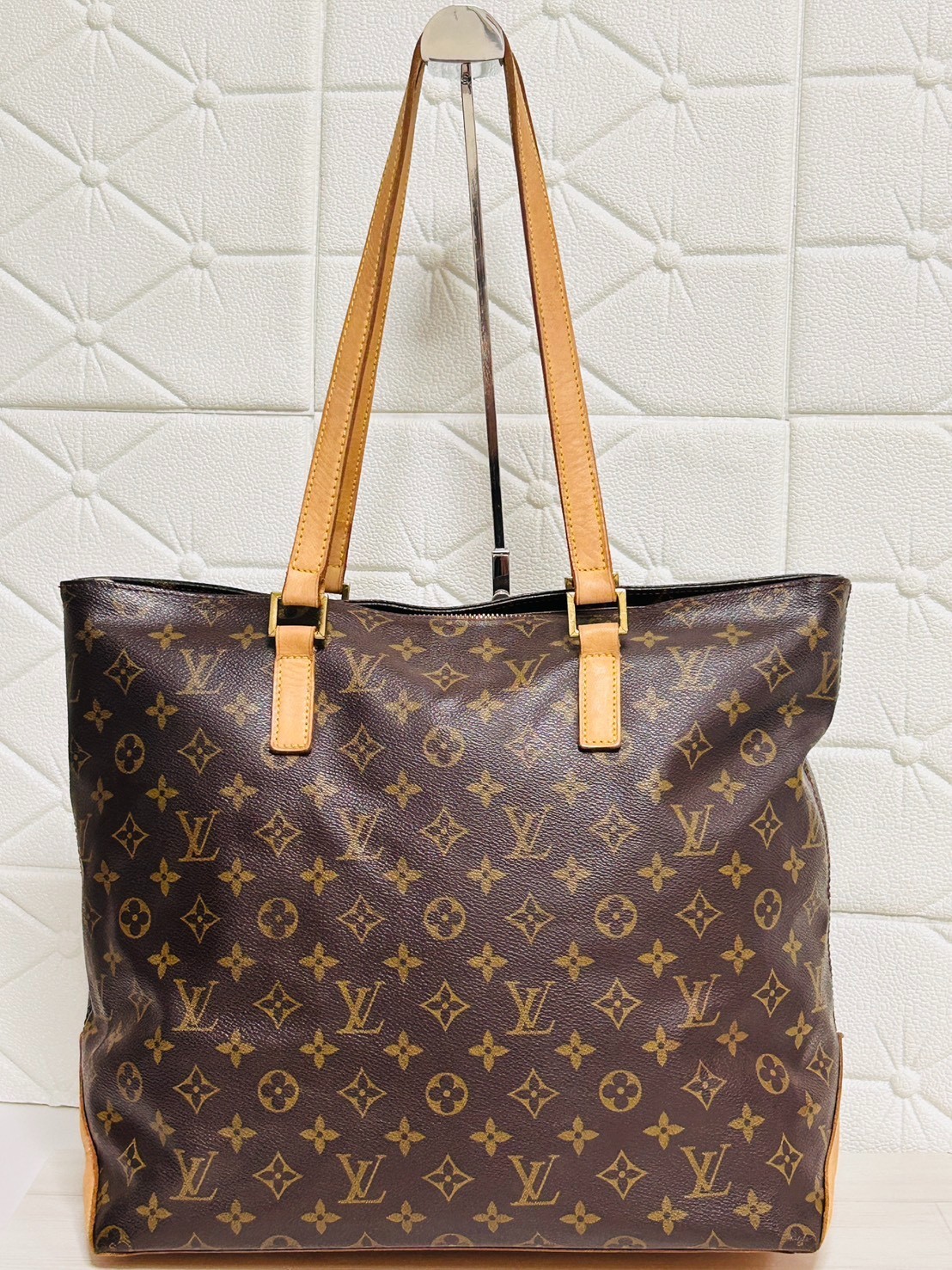 Louis Vuitton Monogram Cabas Mezzo M51151 Brown Tote Shoulder Bag LV