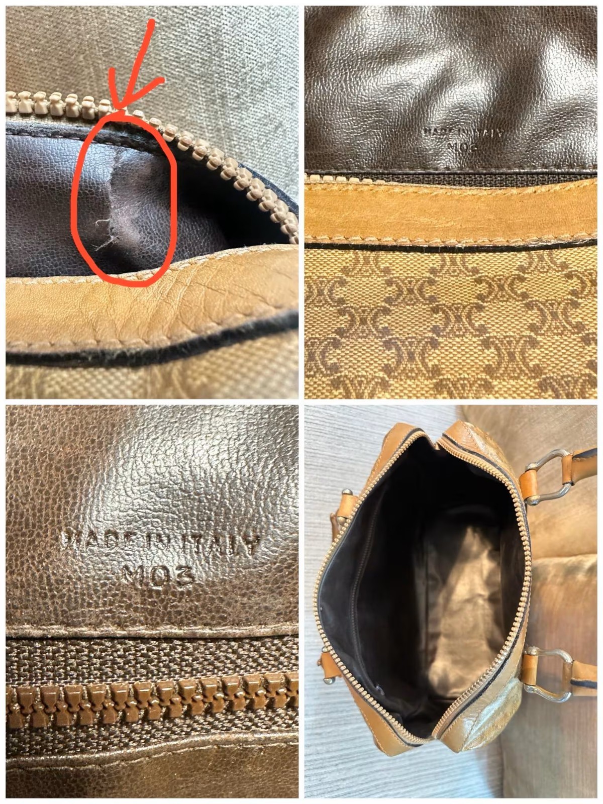 Celine Macadam coated canvas handbag