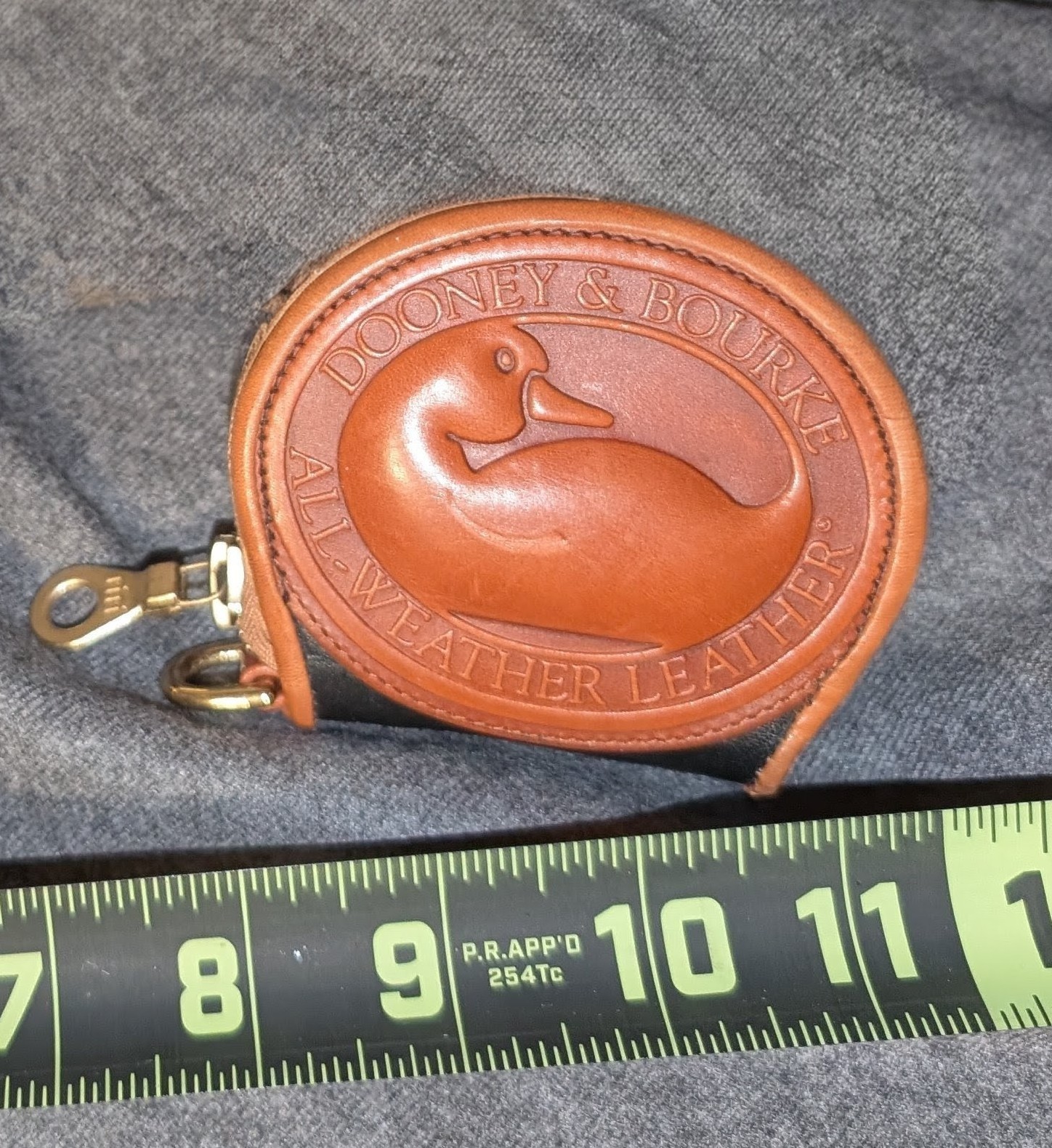 Vintage Black Dooney And Bourke Big Duck Coin Purse And Strap Great Condition