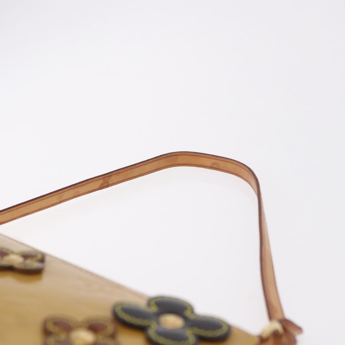 LOUIS VUITTON Vernis Lexington Accessory Pouch Flower Beige M92246 Auth ep14787