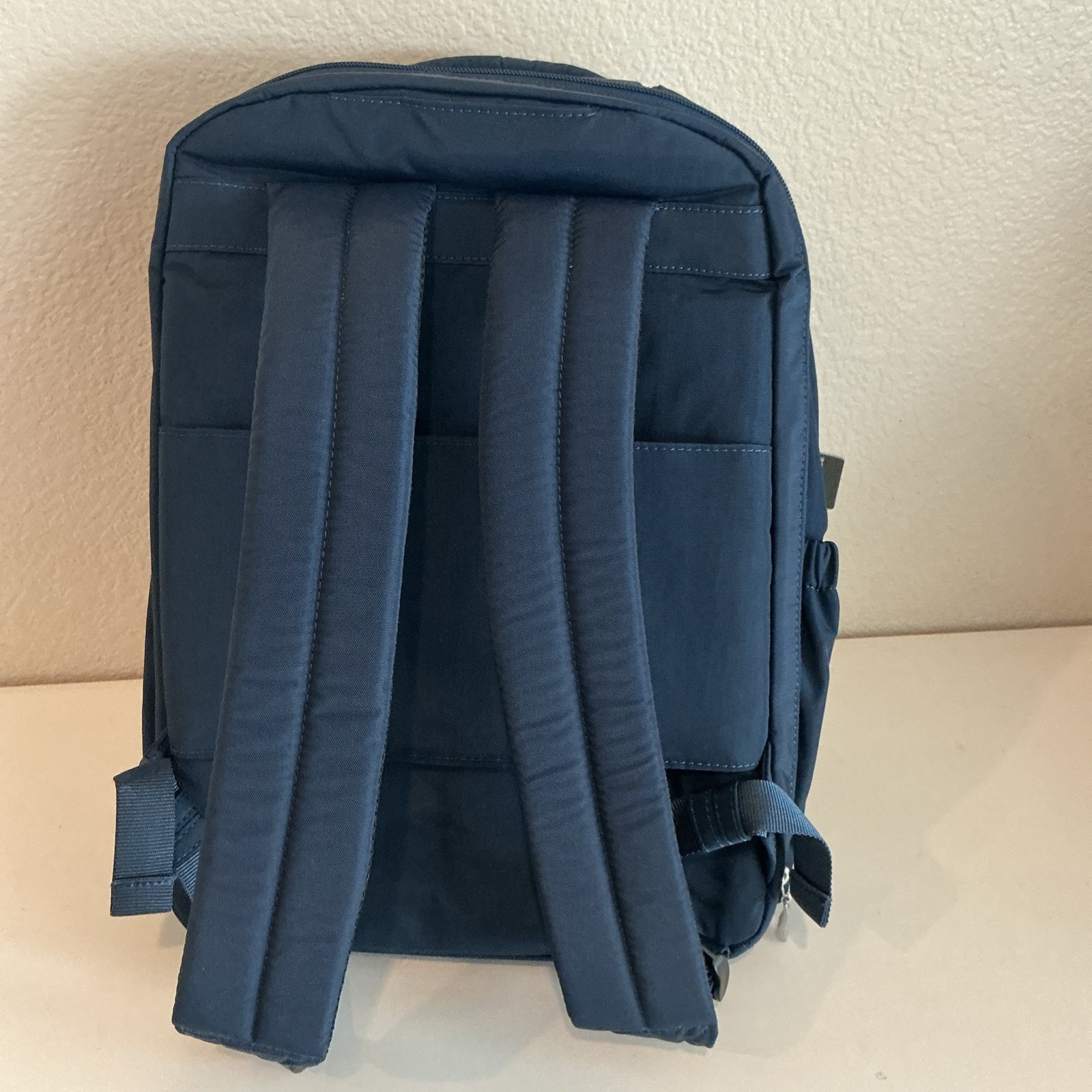 NEW Baggallini Everyday Laptop Backpack 16×14 Water-Repellent Navy Color