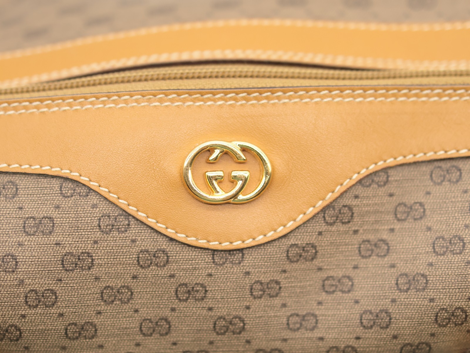 Vintage GUCCI Mini Boston bag Micro GG PVC Authentcic