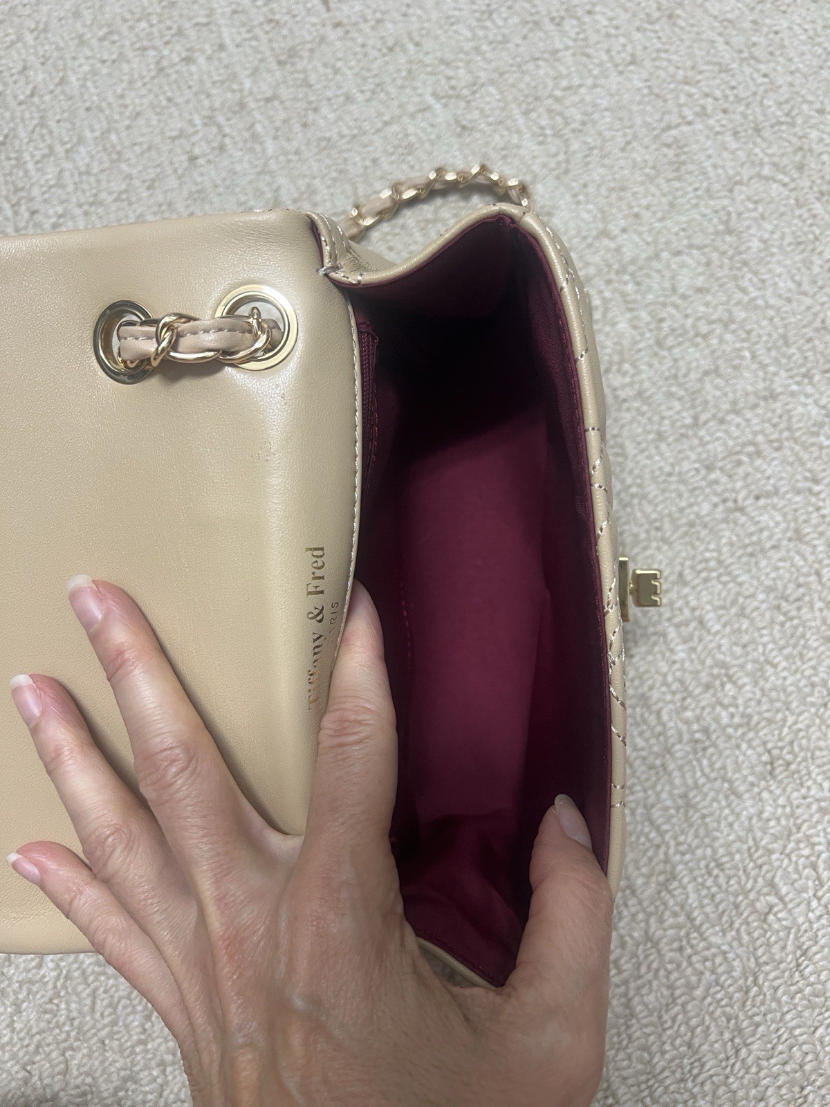 Tiffany & Fred Paris Smooth Leather Crossbody Women’s Tan