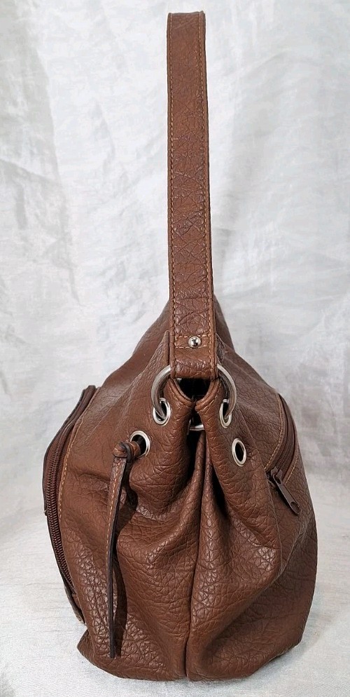 ROSETTI Faux Leather Shoulder Satchel HandBag Purse Double Compartment Multi Pkt