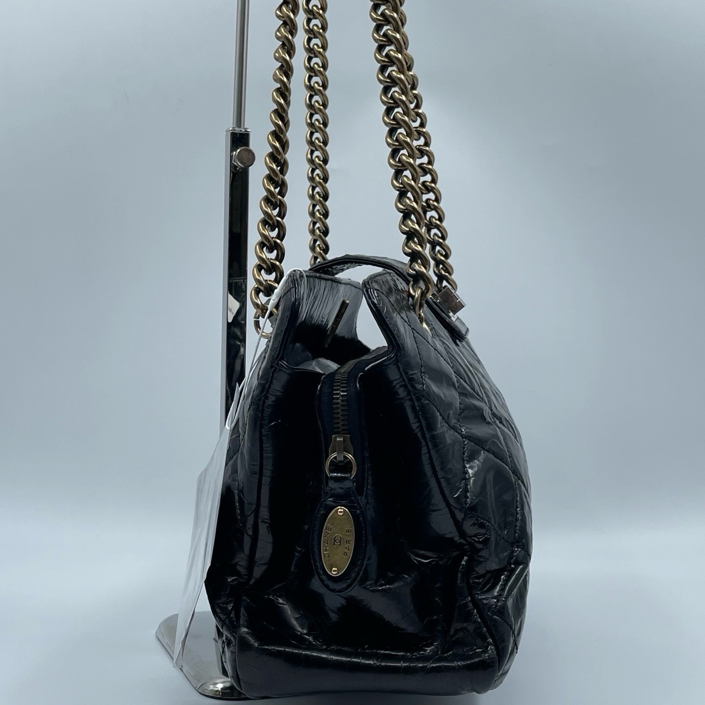 Chanel Tote Leather 2.55 Reissue Calfskin Chain Black Shoulder Bag 032306
