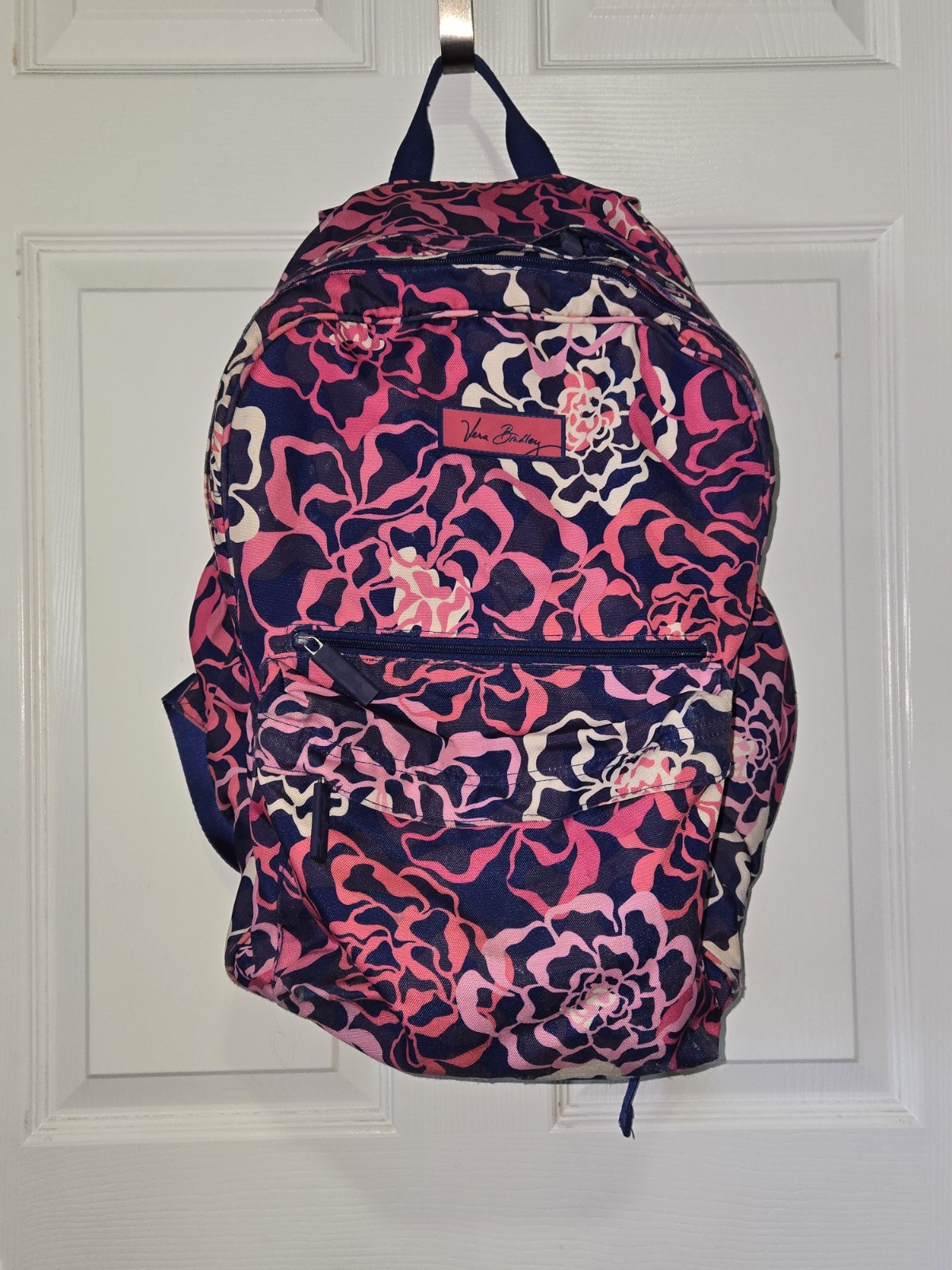 Vera Bradley Katalina Pink Campus Backpack Large Water Resistant 17″ Pre-owned