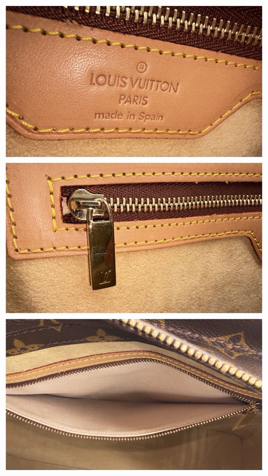 Louis Vuitton Luco Monogram Tote Shoulder Bag M51155 From Japan 104