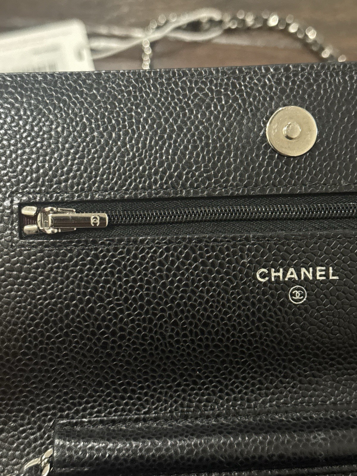 Chanel Classic Wallet on Chain (WOC) – Black Caviar Leather Silver Hardware COA