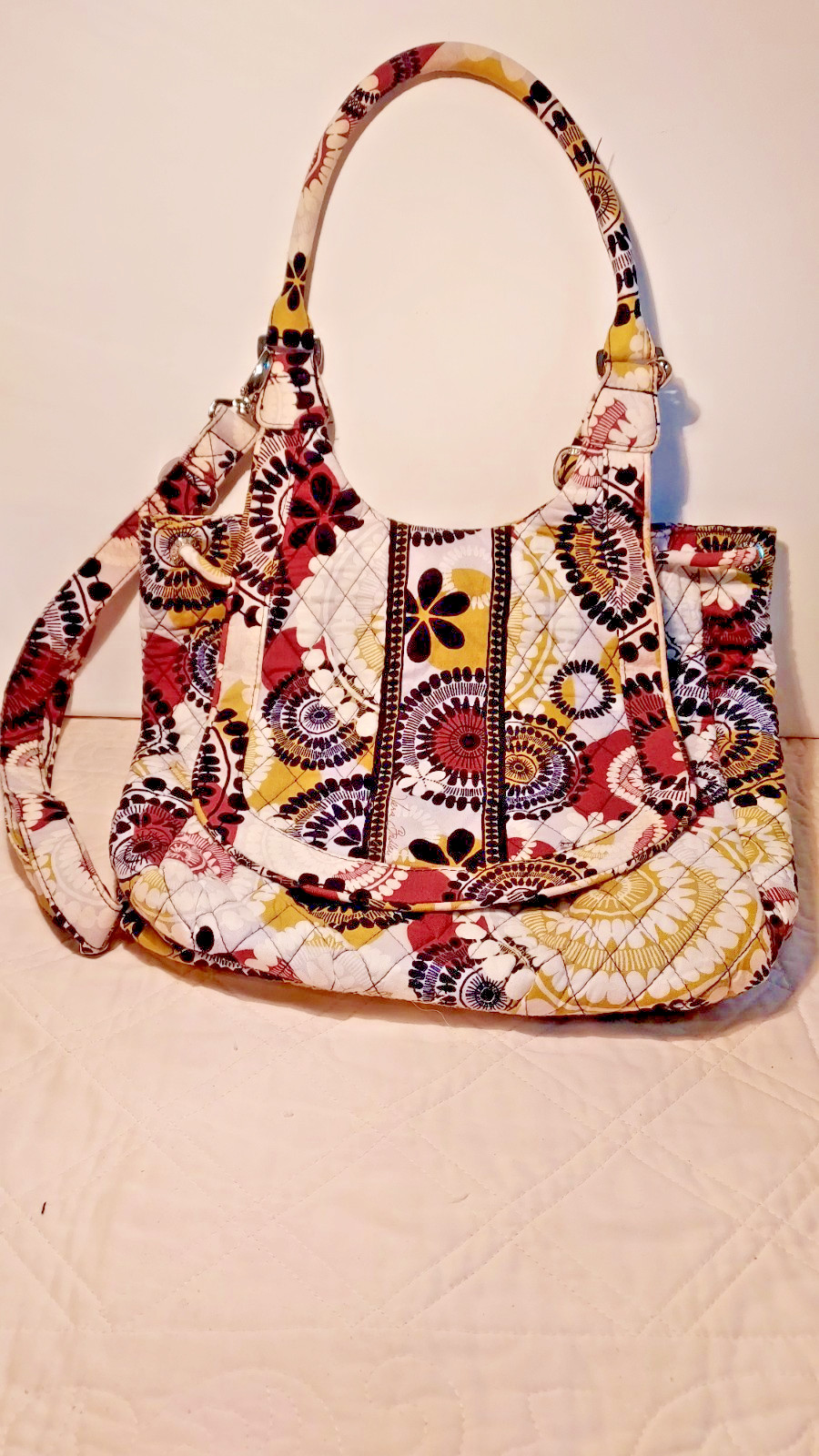 Vera Bradley Cocoa Moss Pattern Tote / Backpack Retired Pattern Preowned