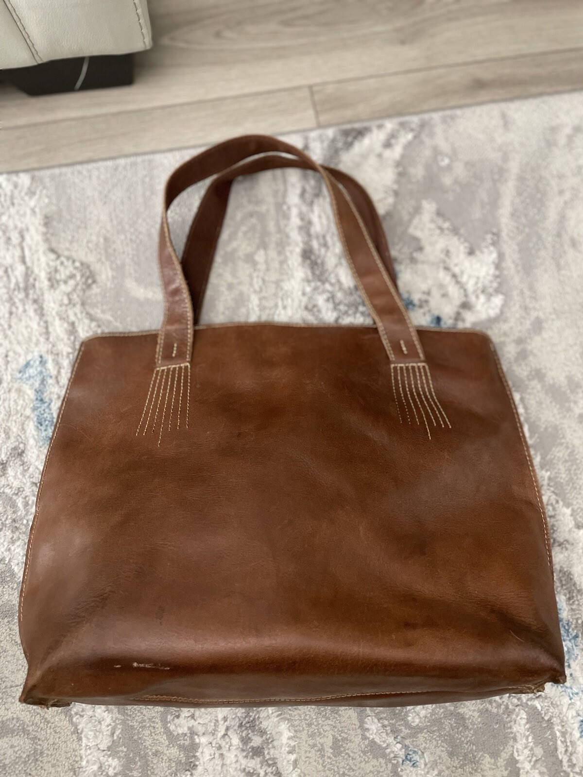 APC Leather Tote Bag Shoulder Bag Brown A.P.C Paris