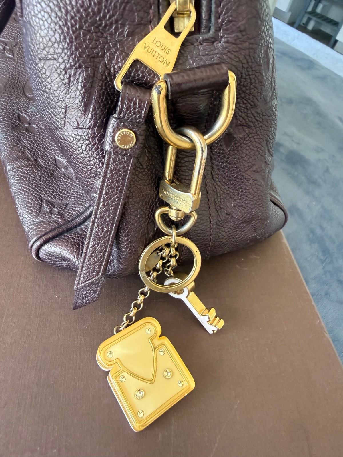 louis vuitton handbags authentic Plum (Limited) with Key Charm add on