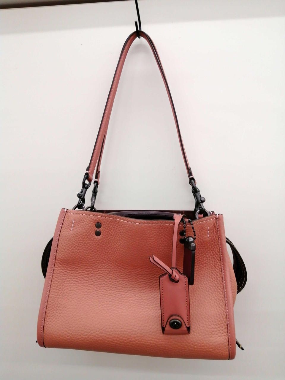 Auth COACH 1941 Rogue 25 Melon Pink Glovetanned Leather Satchel Bag 54535 Rare