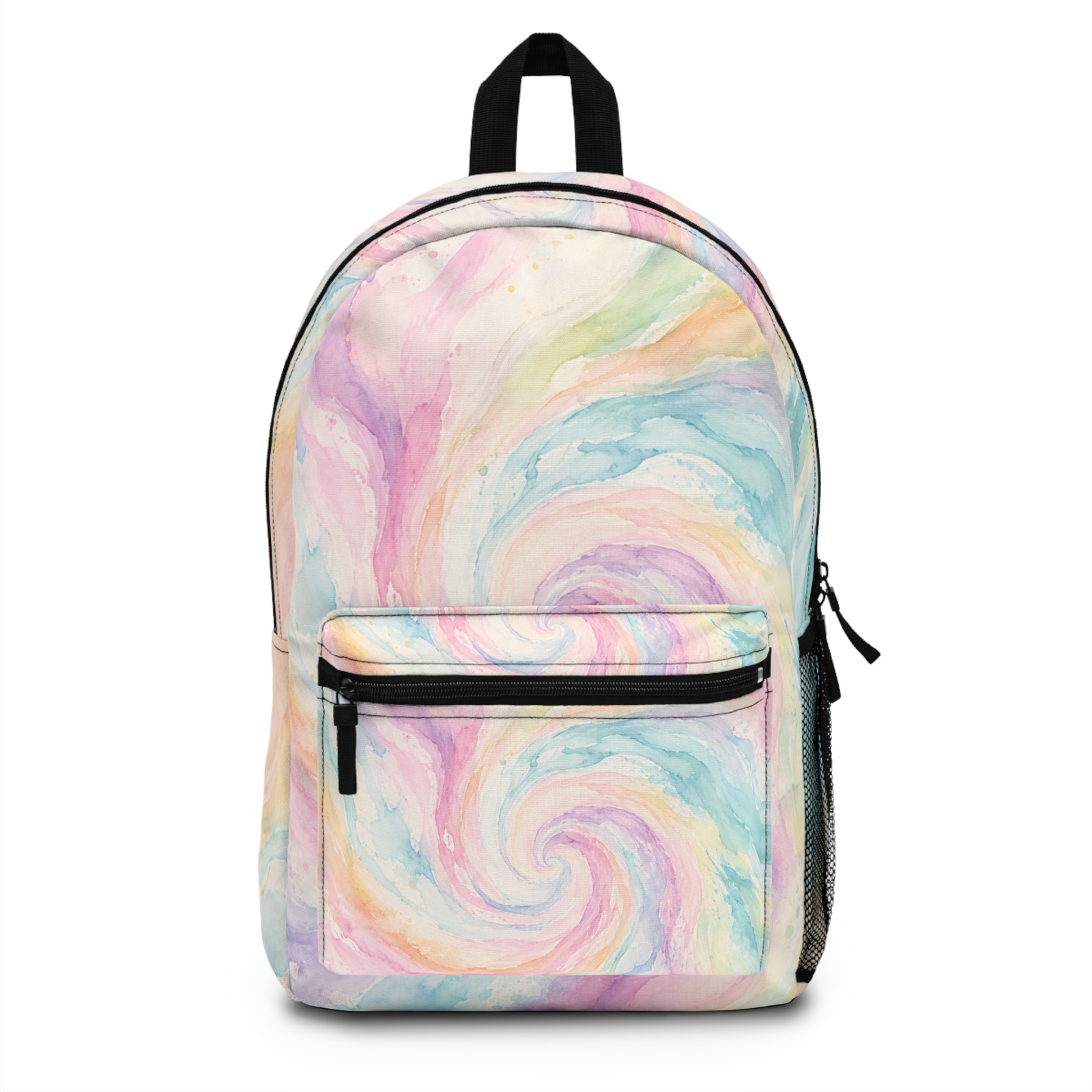 Pastel Swirl Backpack | Watercolor Marble Spiral