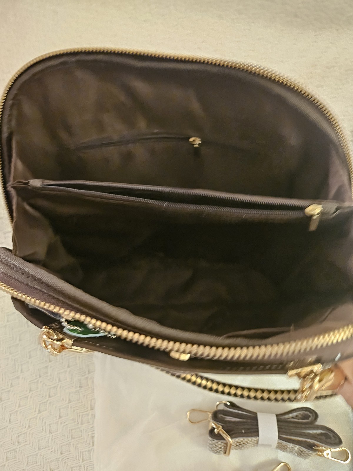 NEW Multi-Color Leather Croco Stitch Satchel Handbag Tote Shldr Bag w/Wallet