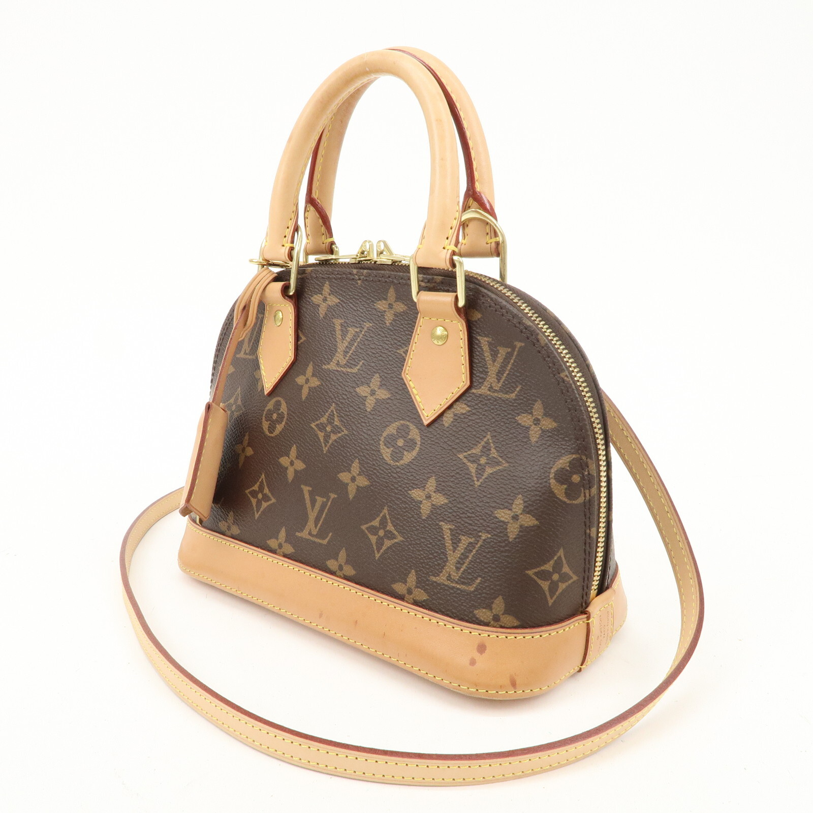 Louis Vuitton Monogram Alma BB 2Way Hand Bag Strap 100cm M53152 Auth Used