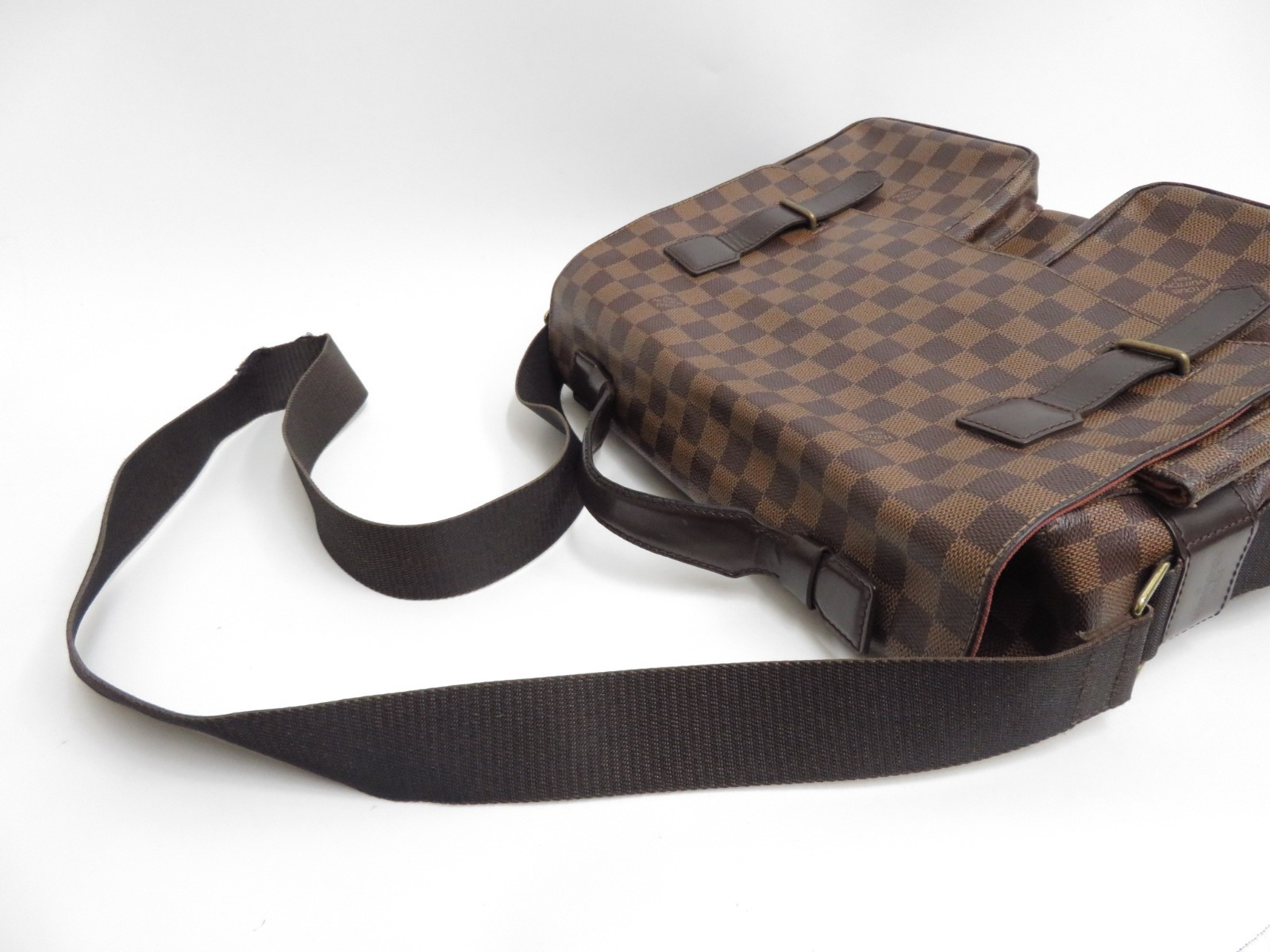 Authentic Louis Vuitton Damier Ebene Broadway Shoulder Bag Crossbody F#45804