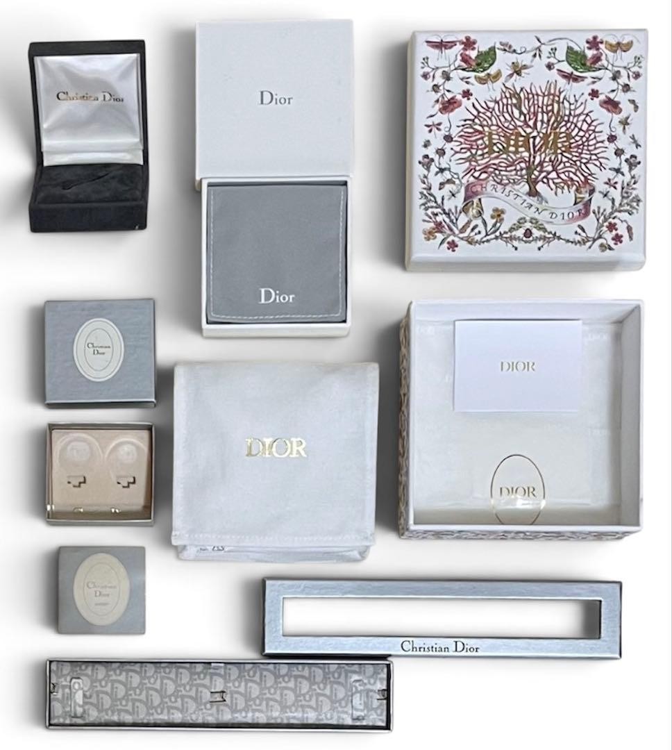 DIOR Christian Dior Empty Gift Box Set of 5 Storage Pouch Jewelry Case Japan